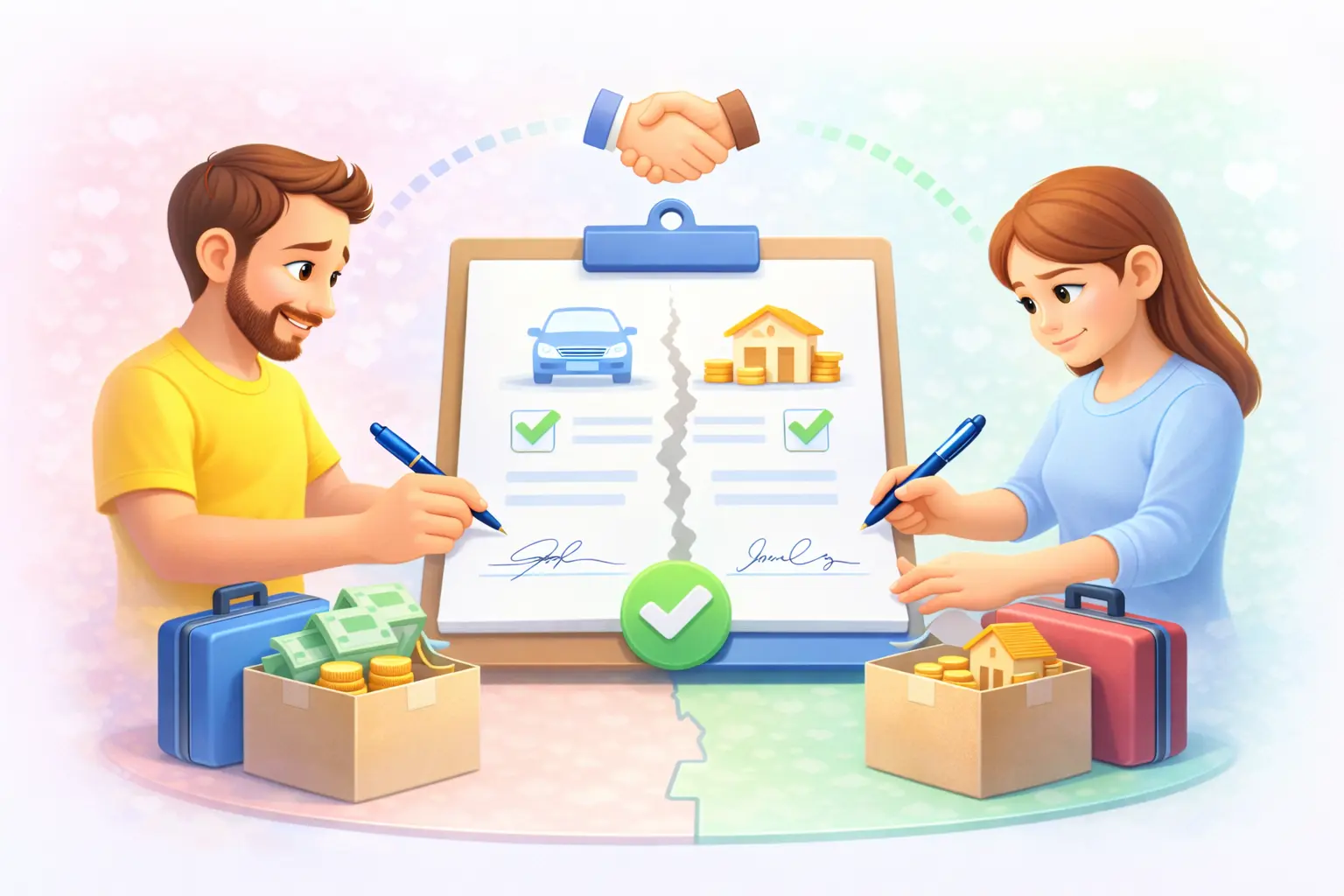 Договір про поділ майна подружжя між чоловіком і дружиною