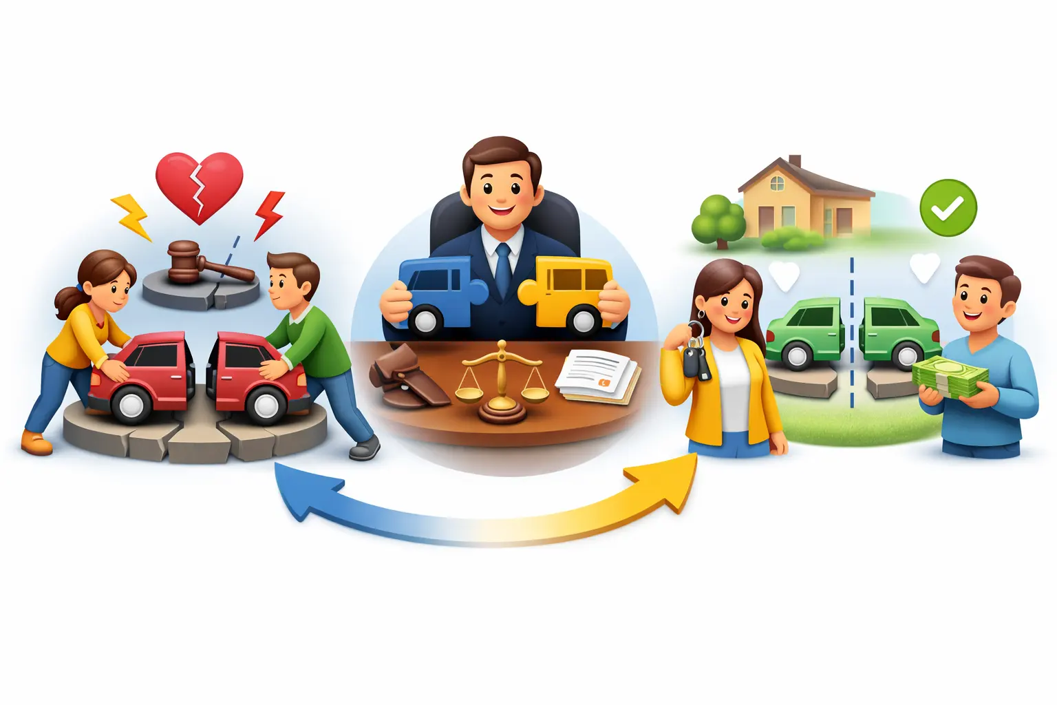 Розділ автомобіля при розлученні: адвокат допомагає подружжю справедливо поділити авто та компенсацію