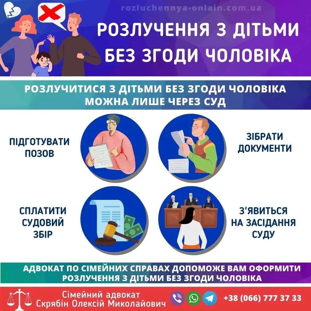 Розлучення з дітьми без згоди чоловіка через суд в Україні