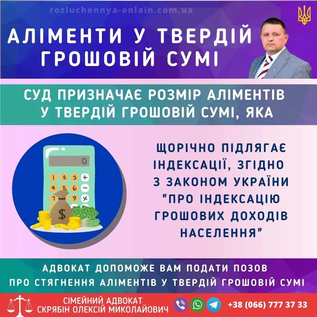 Аліменти у твердій грошовій сумі — судове визначення та щорічна індексація