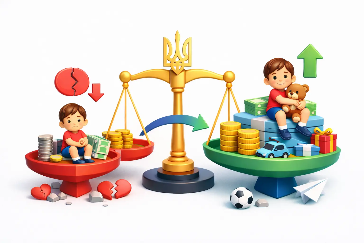 Мінімальний та рекомендований розмір аліментів у твердій грошовій сумі для дитини