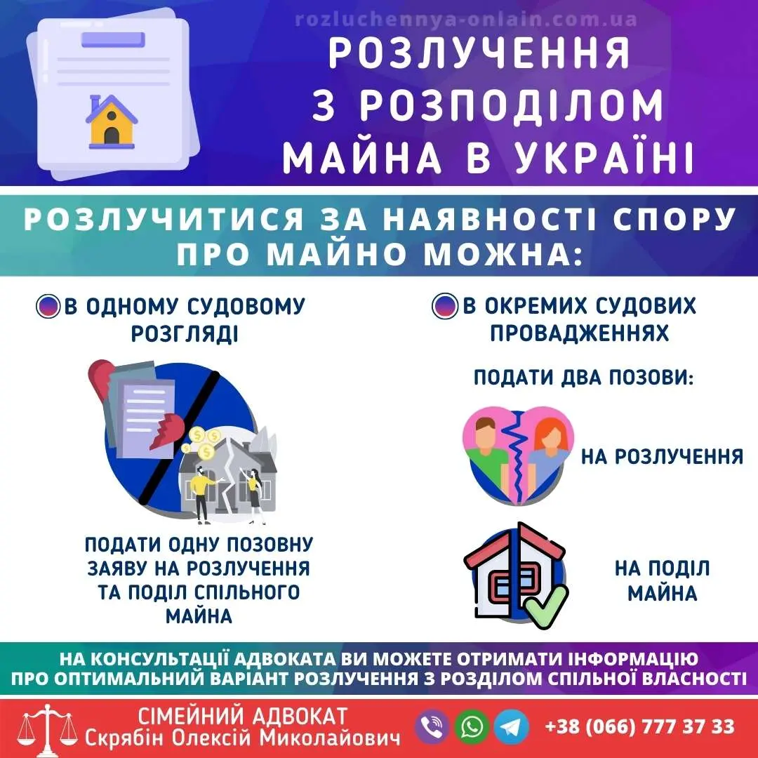 Розлучення з розподілом майна в Україні — подання позову на поділ спільного майна