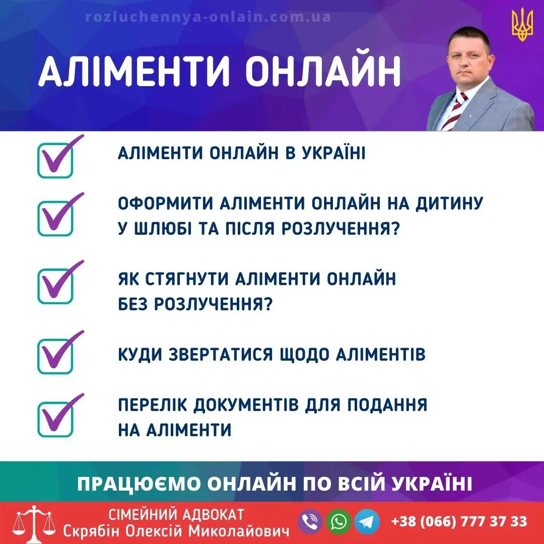 Аліменти онлайн в Україні через суд або наказне провадження