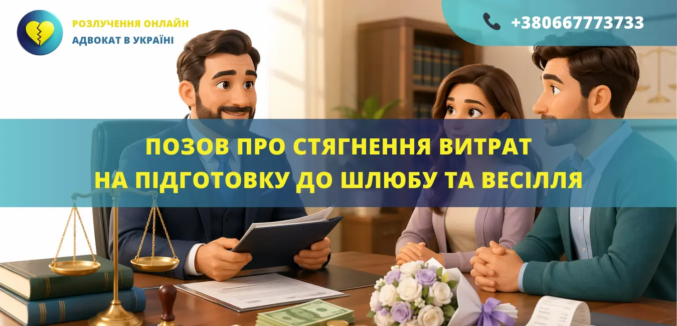 Позов про стягнення витрат на підготовку до шлюбу та весілля в суді