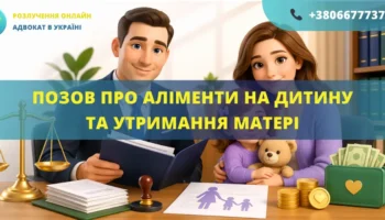 Позовна заява про аліменти на дитину та утримання матері в Україні