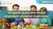 Позовна заява про поділ земельної ділянки подружжя для подання до суду