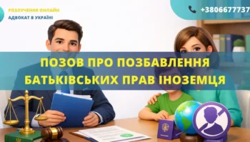 Позовна заява про позбавлення батьківських прав іноземця для подання до суду
