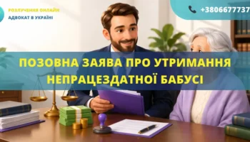 Позовна заява про стягнення коштів на утримання непрацездатної бабусі в Україні