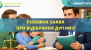 Позовна заява про відібрання дитини для подання до суду