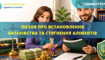 Позовна заява про встановлення батьківства та стягнення аліментів в Україні