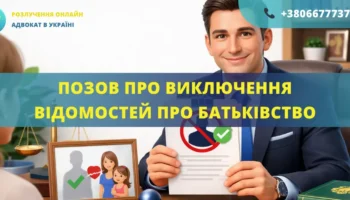 Позовна заява про виключення відомостей про батьківство з актового запису