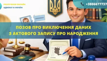 Позовна заява про виключення відомостей з актового запису про народження дитини