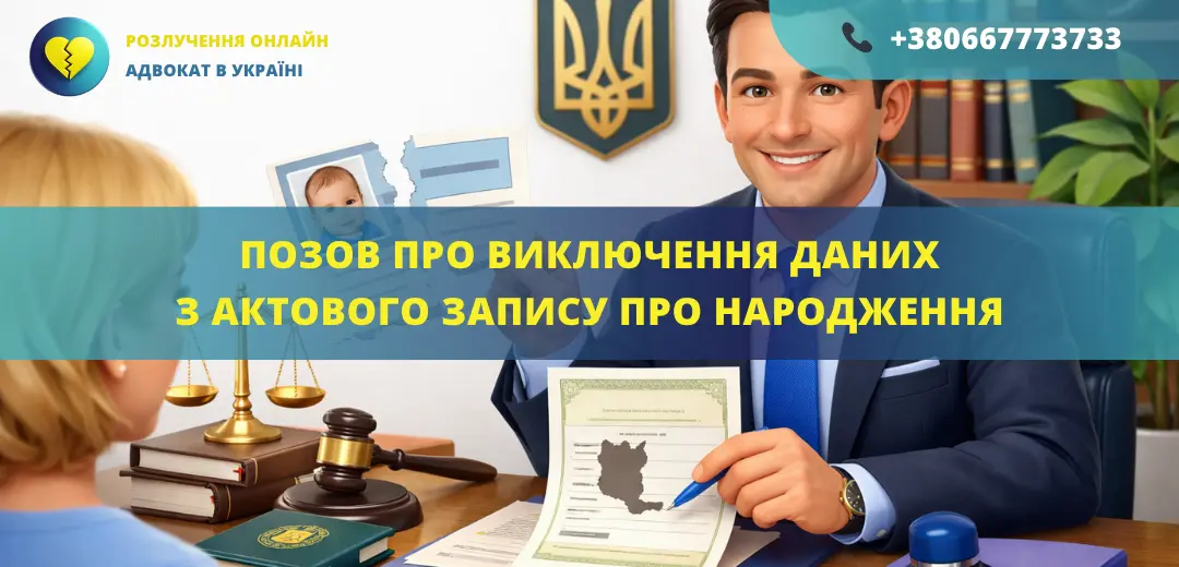 Позовна заява про виключення відомостей з актового запису про народження дитини