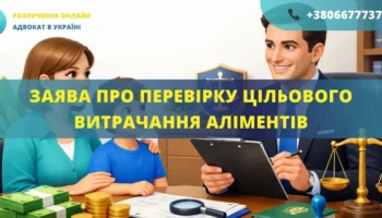 Заява про перевірку цільового витрачання аліментів до органу опіки