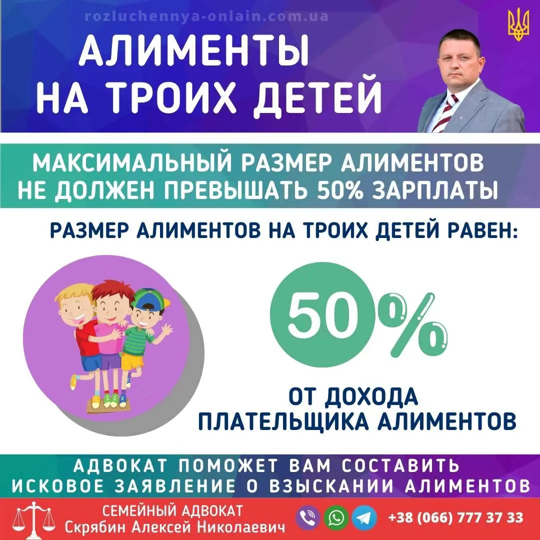 Алименты на троих детей в Украине: размер алиментов и как взыскать выплаты через суд