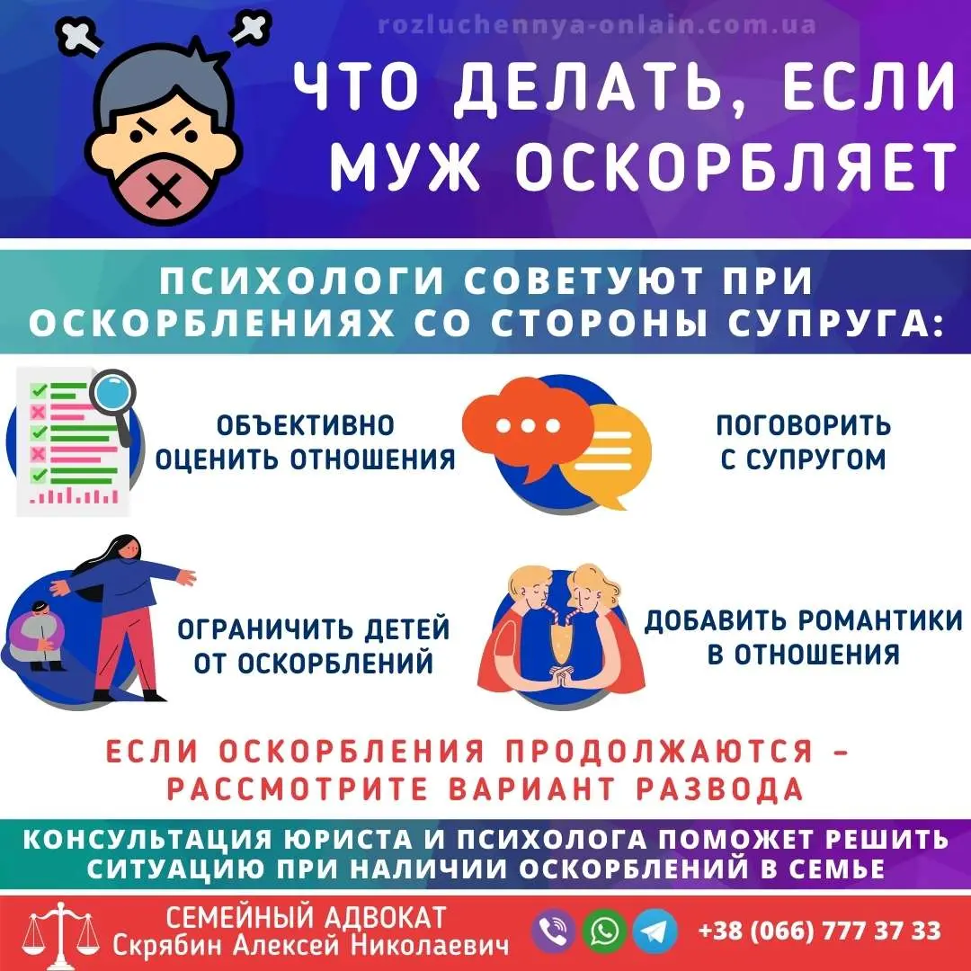 Что делать, если муж оскорбляет — защита от оскорблений и психологического насилия в семье