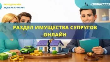 Раздел имущества супругов онлайн Украина помощь адвоката