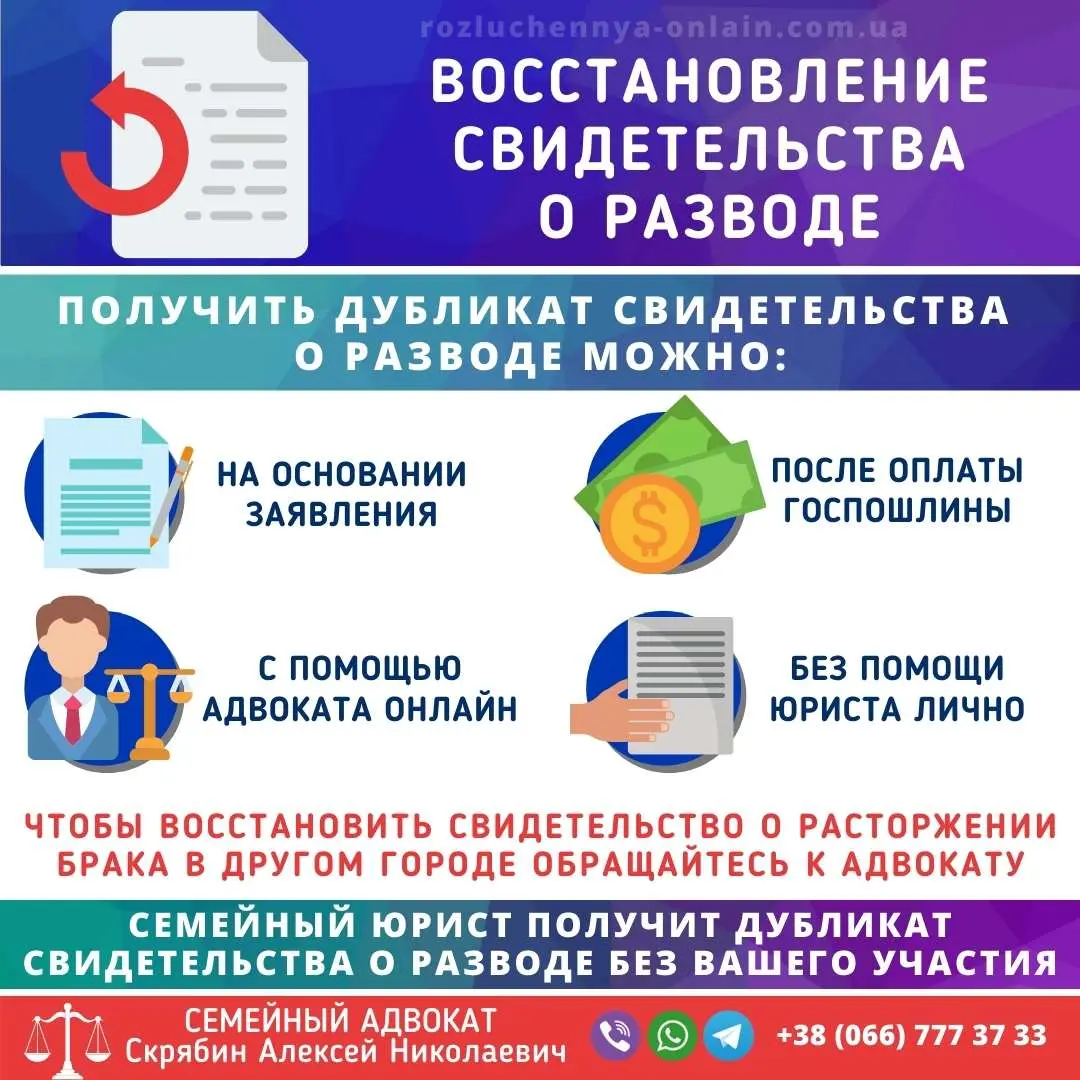 Восстановить свидетельство о разводе — как получить дубликат восстановить свидетельство о разводе Украина получение дубликата