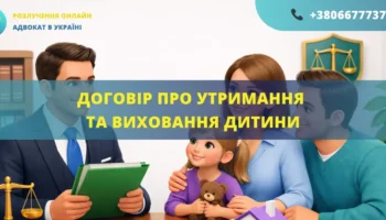 Договір про утримання та виховання дитини між батьками за участю адвоката