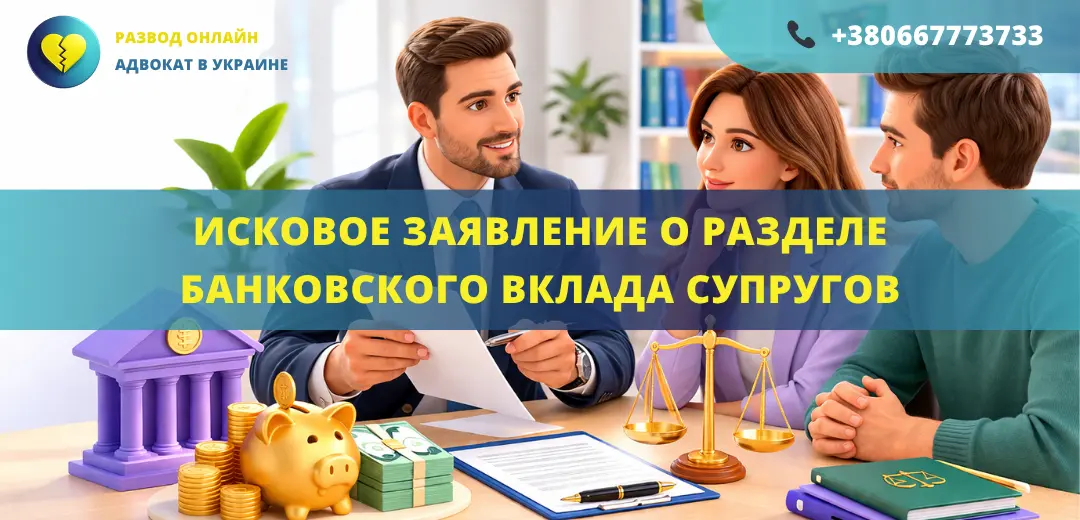 Исковое заявление о разделе банковского вклада супругов для подачи в суд