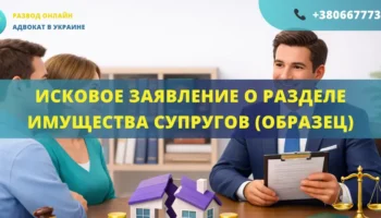 Исковое заявление о разделе имущества супругов образец для подачи в суд
