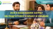 Исковое заявление о взыскании затрат на подготовку к браку и свадьбе в суд