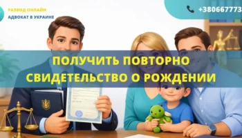 Получить повторно свидетельство о рождении Украина оформление помощь адвоката