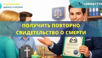 Получить повторно свидетельство о смерти Украина оформление помощь адвоката