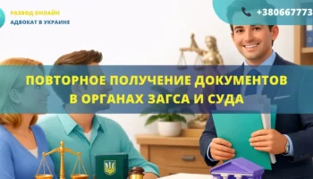 Повторное получение документов в органах ЗАГСа и суда Украина помощь адвоката