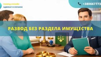 Развод без раздела имущества в Украине через адвоката онлайн без споров
