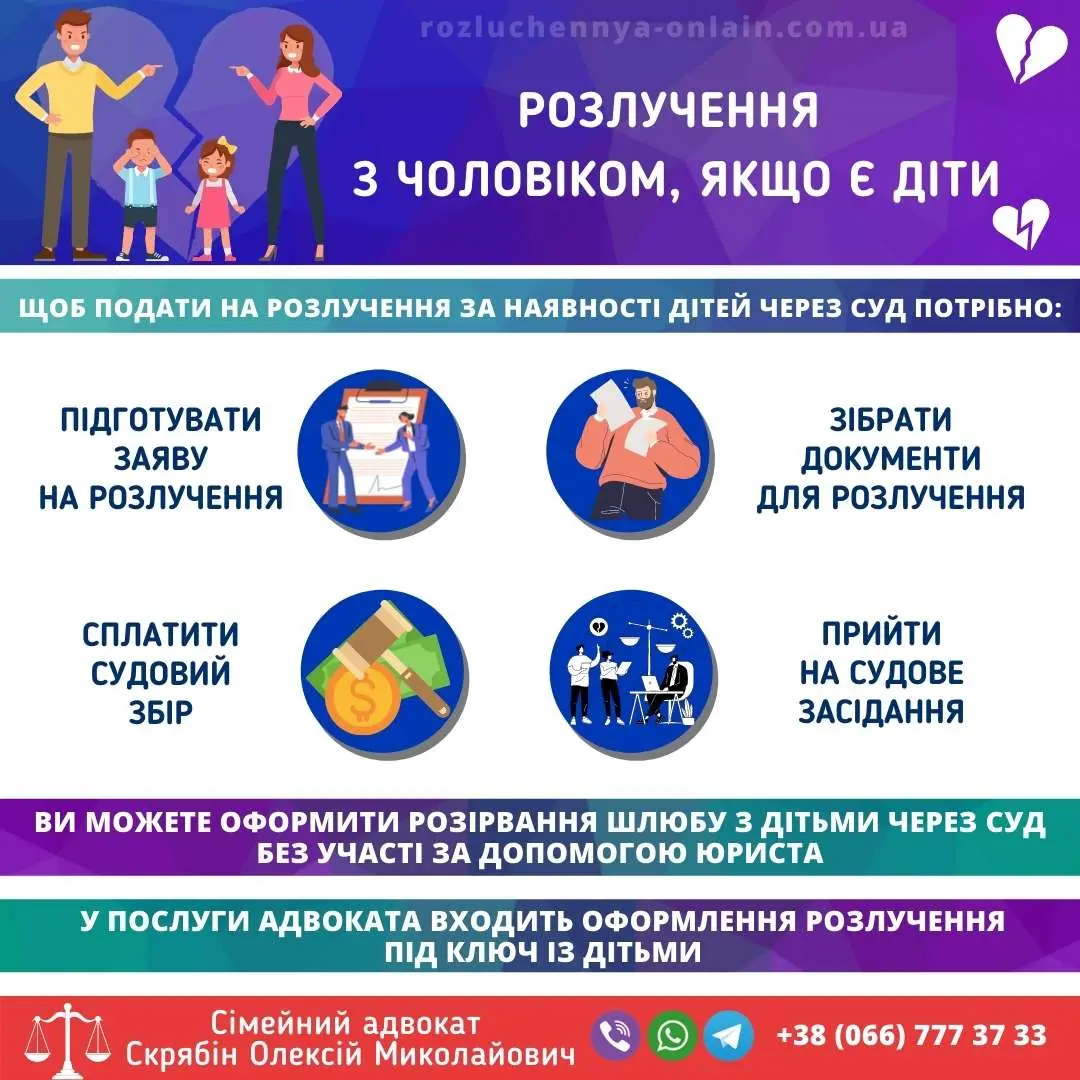 Розлучення з чоловіком якщо є діти через суд в Україні