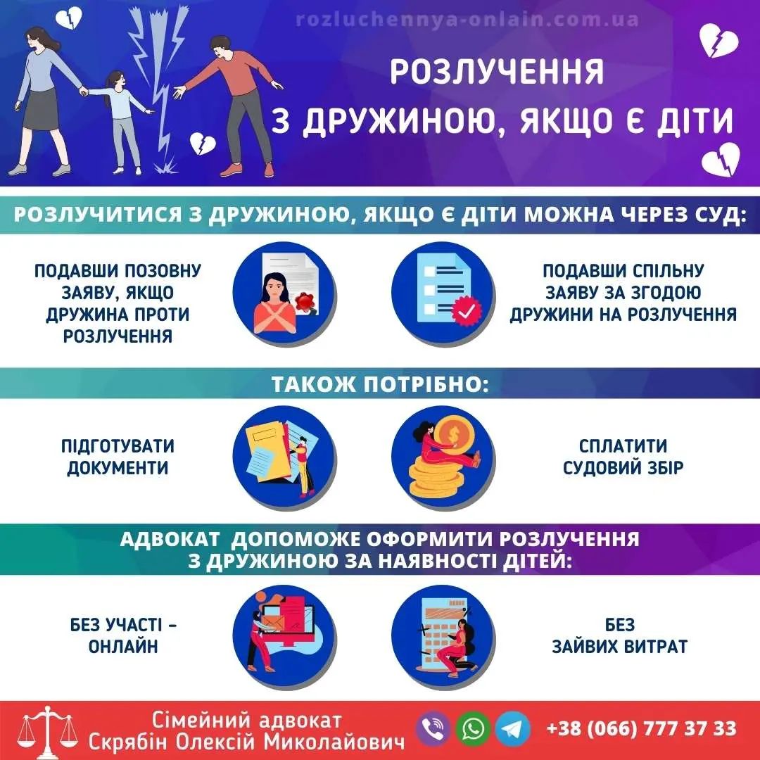 Розлучення з дружиною якщо є діти в Україні через суд