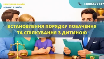 Встановлення порядку побачення та спілкування з дитиною через суд за допомогою адвоката