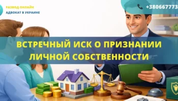 Встречный иск о признании имущества личной собственностью для подачи в суд