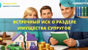 Встречный иск о разделе имущества супругов для подачи в суд