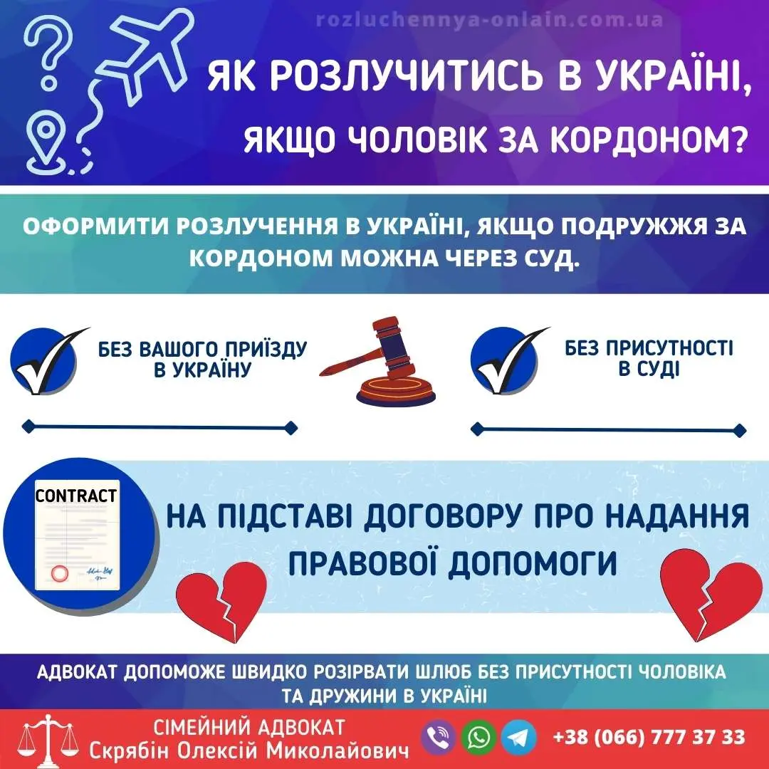 Як розлучитись в Україні, якщо чоловік за кордоном — судовий порядок