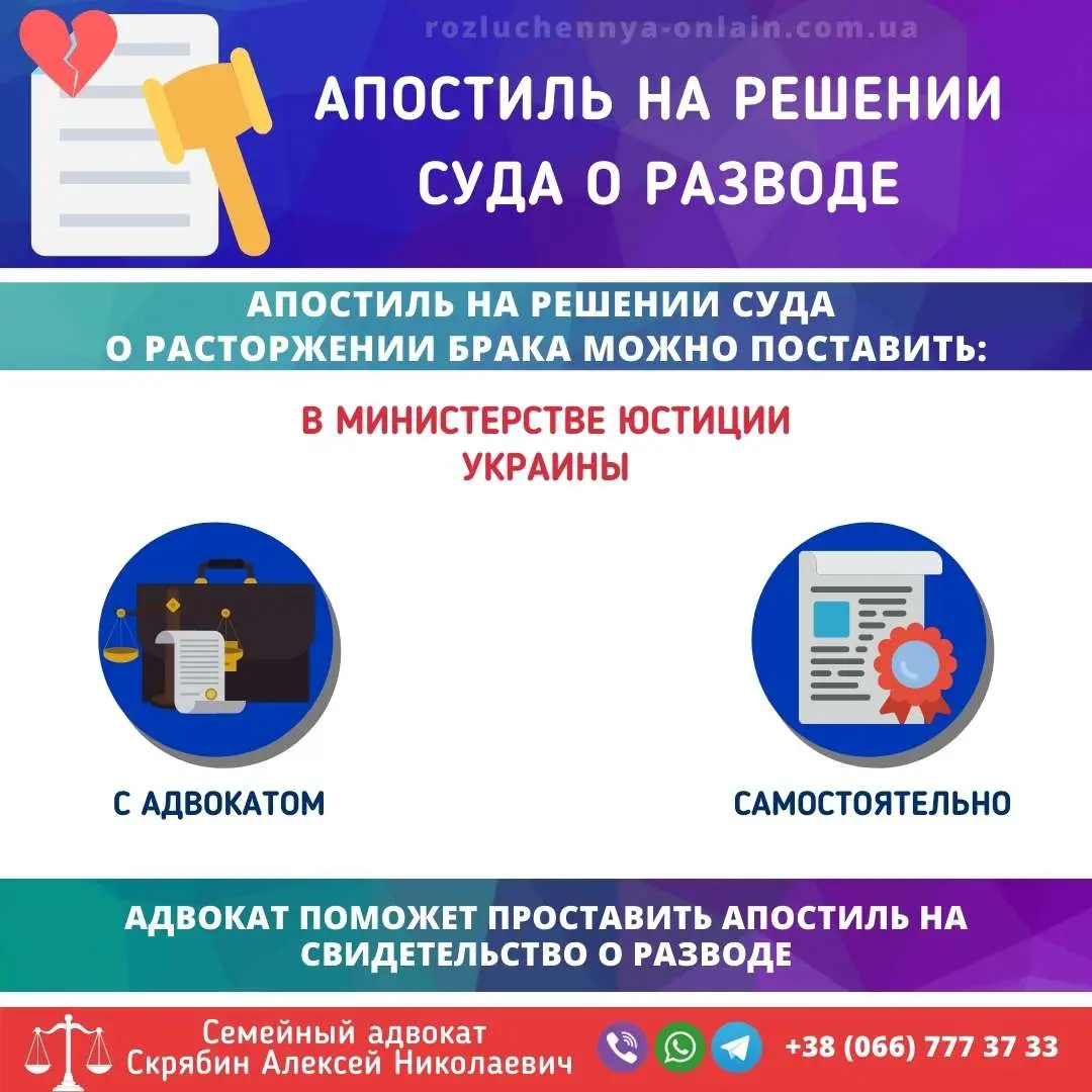апостиль на решение суда о разводе в Украине оформление документа
