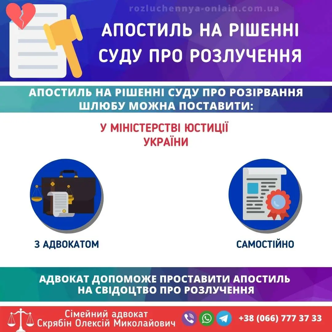 Апостиль на рішенні суду про розлучення в Україні через Міністерство юстиції