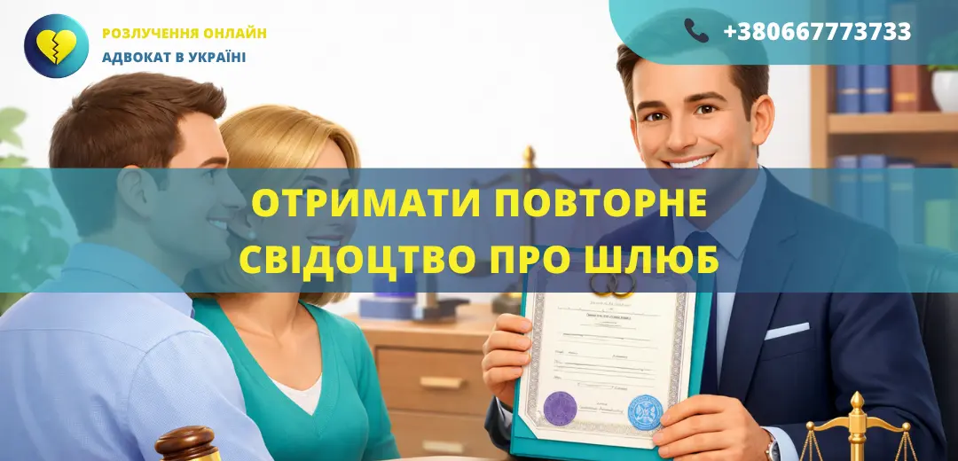 Отримати повторне свідоцтво про шлюб Україна оформлення та допомога адвоката