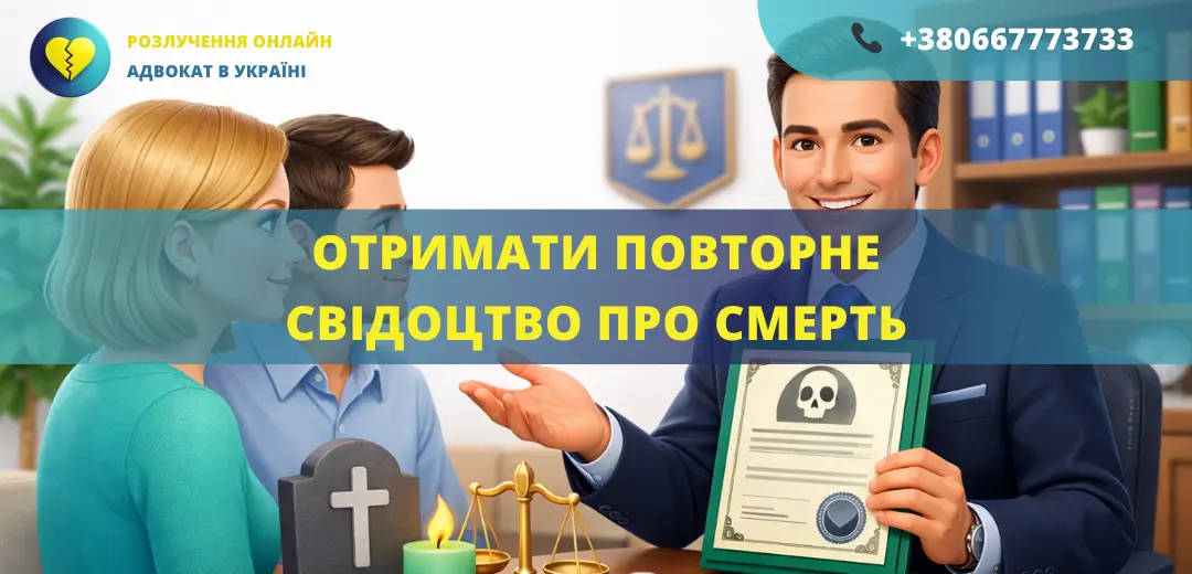 Отримати повторне свідоцтво про смерть Україна оформлення та допомога адвоката