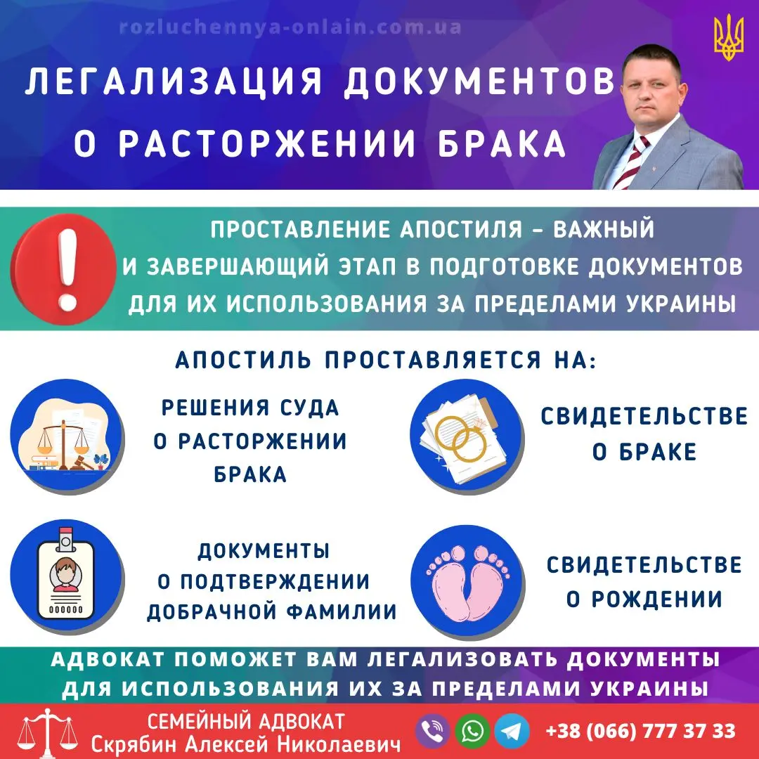 Легализация документов о расторжении брака для использования за границей