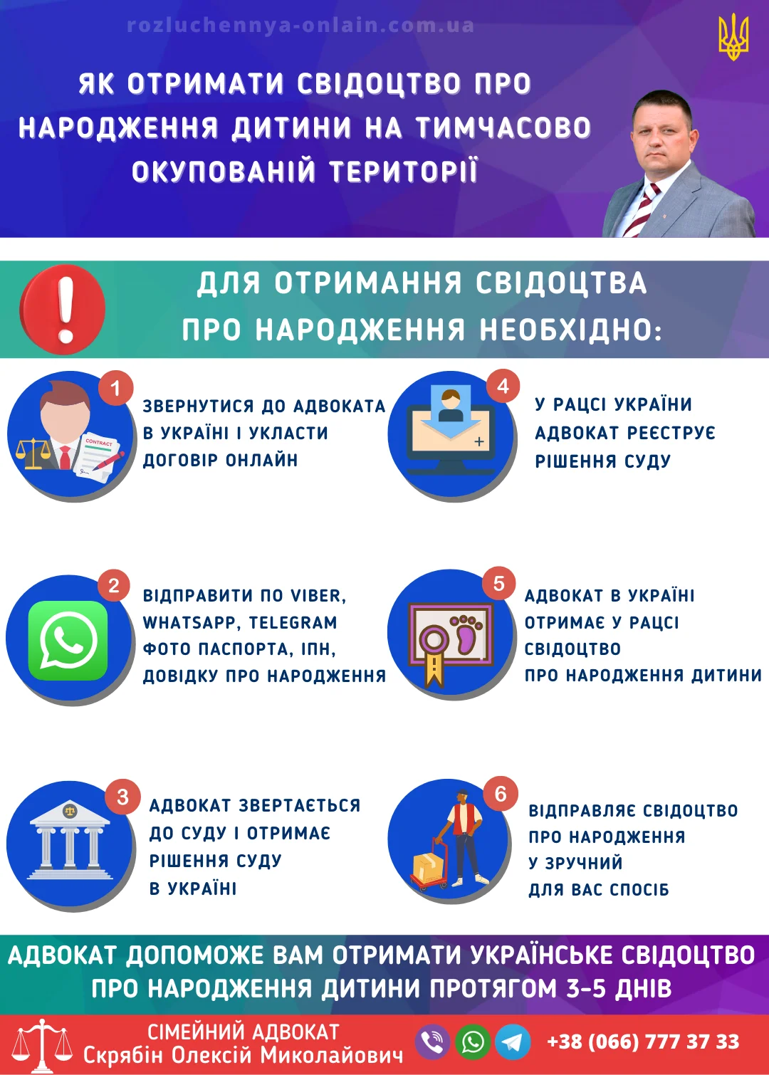 Як отримати свідоцтво про народження дитини на тимчасово окупованій території — оформлення через адвоката онлайн