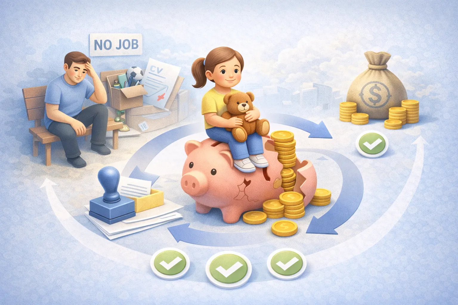 Аліменти з безробітного: як стягнути кошти на дитину