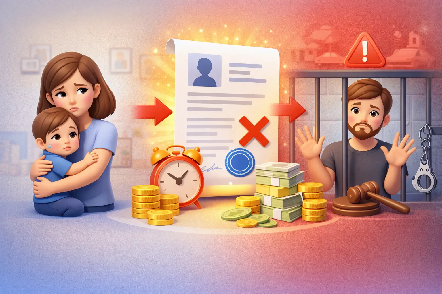 Довідка про несплату аліментів, заборгованість і відповідальність платника