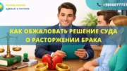 как обжаловать решение суда о расторжении брака подача апелляции сроки