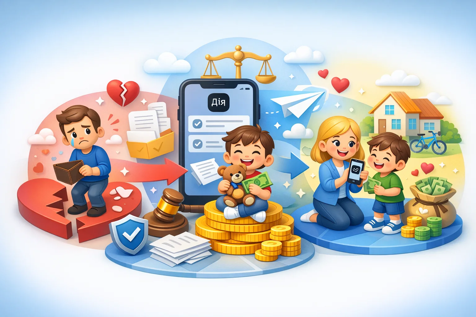 Подать на алименты через «Дию»: онлайн-заявка и выплаты