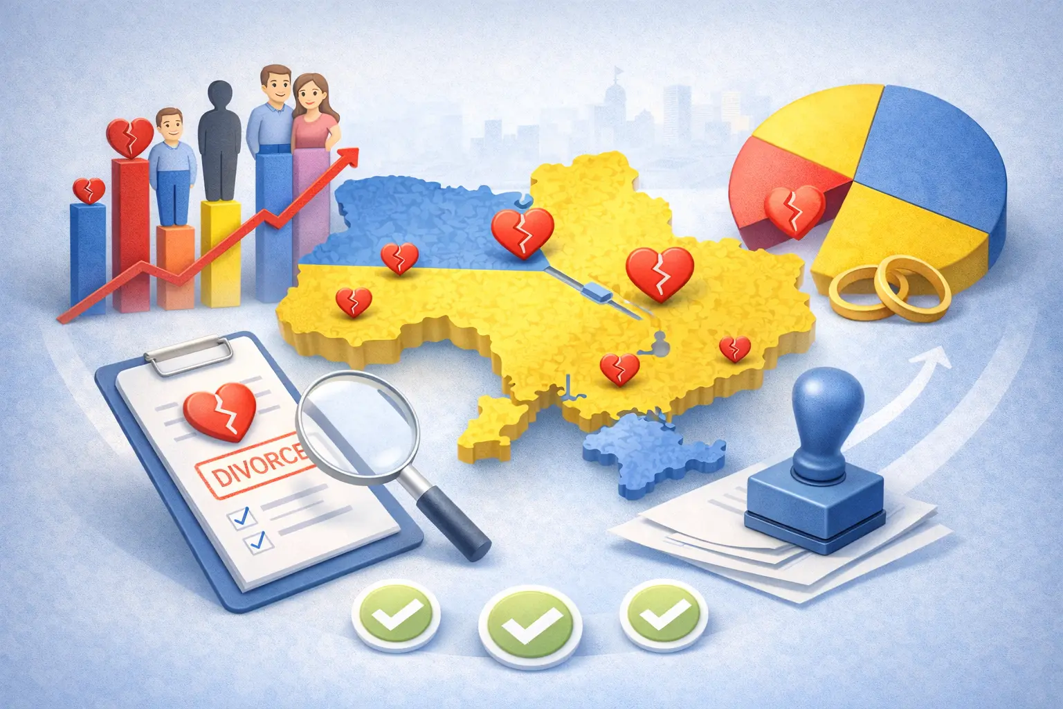 Статистика розлучень в Україні: аналіз розірвання шлюбу, динаміка, показники