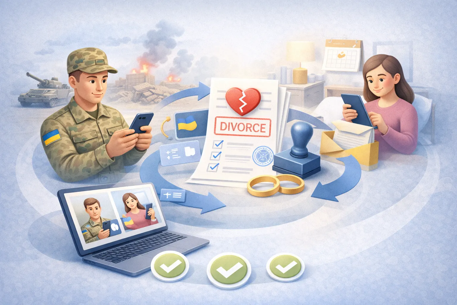 Як розлучитися військовому з дружиною онлайн: порядок і документи