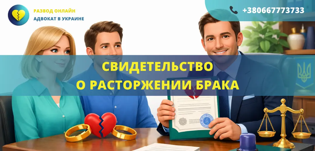 Свидетельство о расторжении брака в Украине, выданное органами ЗАГС