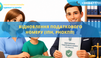 Відновлення податкового номеру ІПН та РНОКПП онлайн в Україні